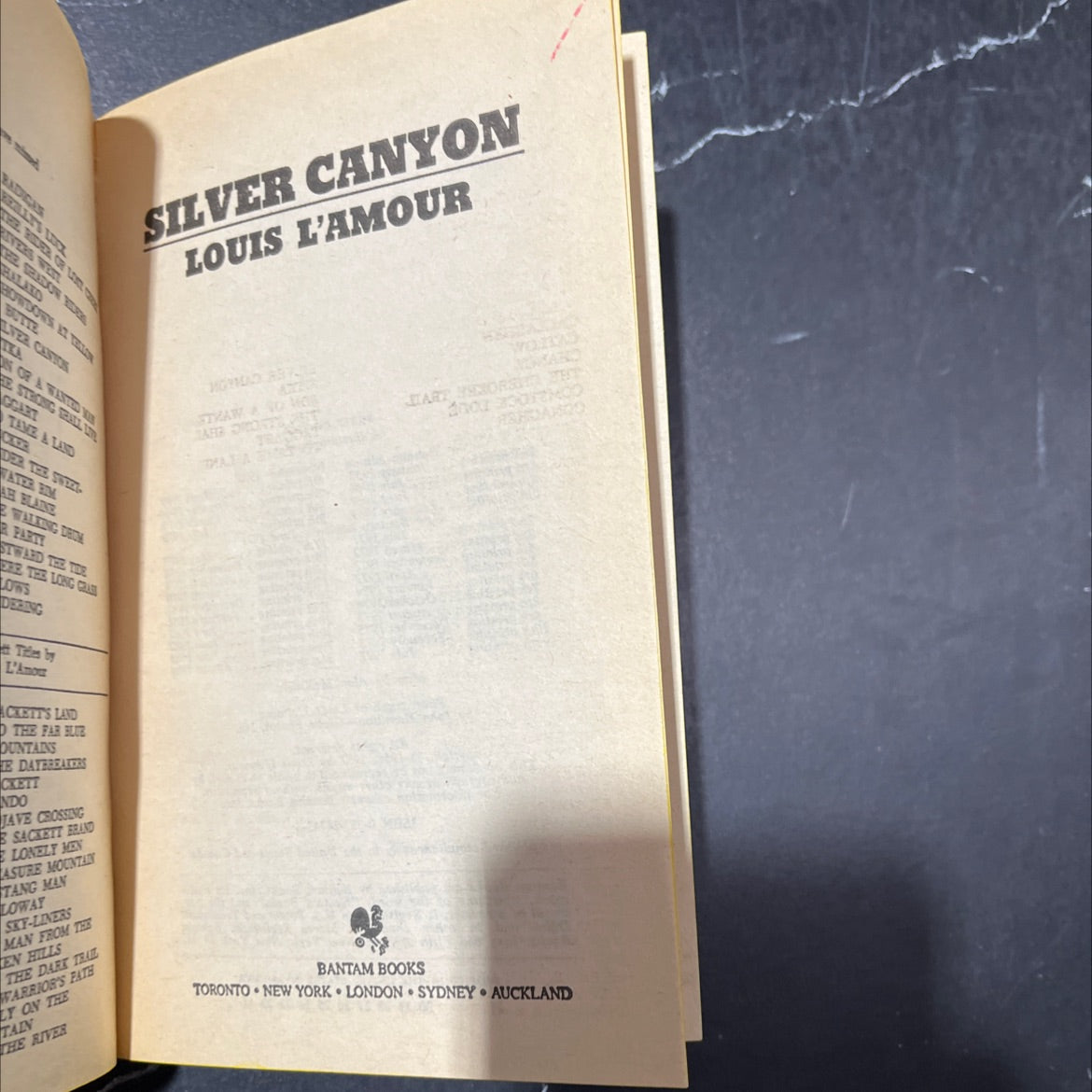 silver canyon book, by louis l'amour, 1984 Paperback