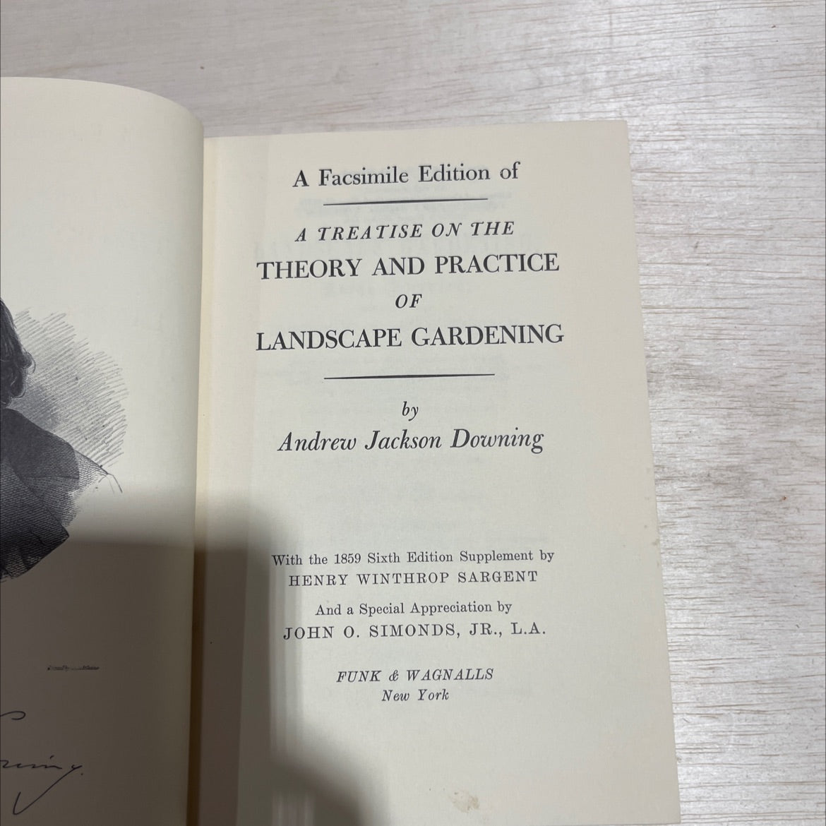 a treatise on the theory and practice of landscape gardening book, by andrew jackson downing, 1967 Hardcover