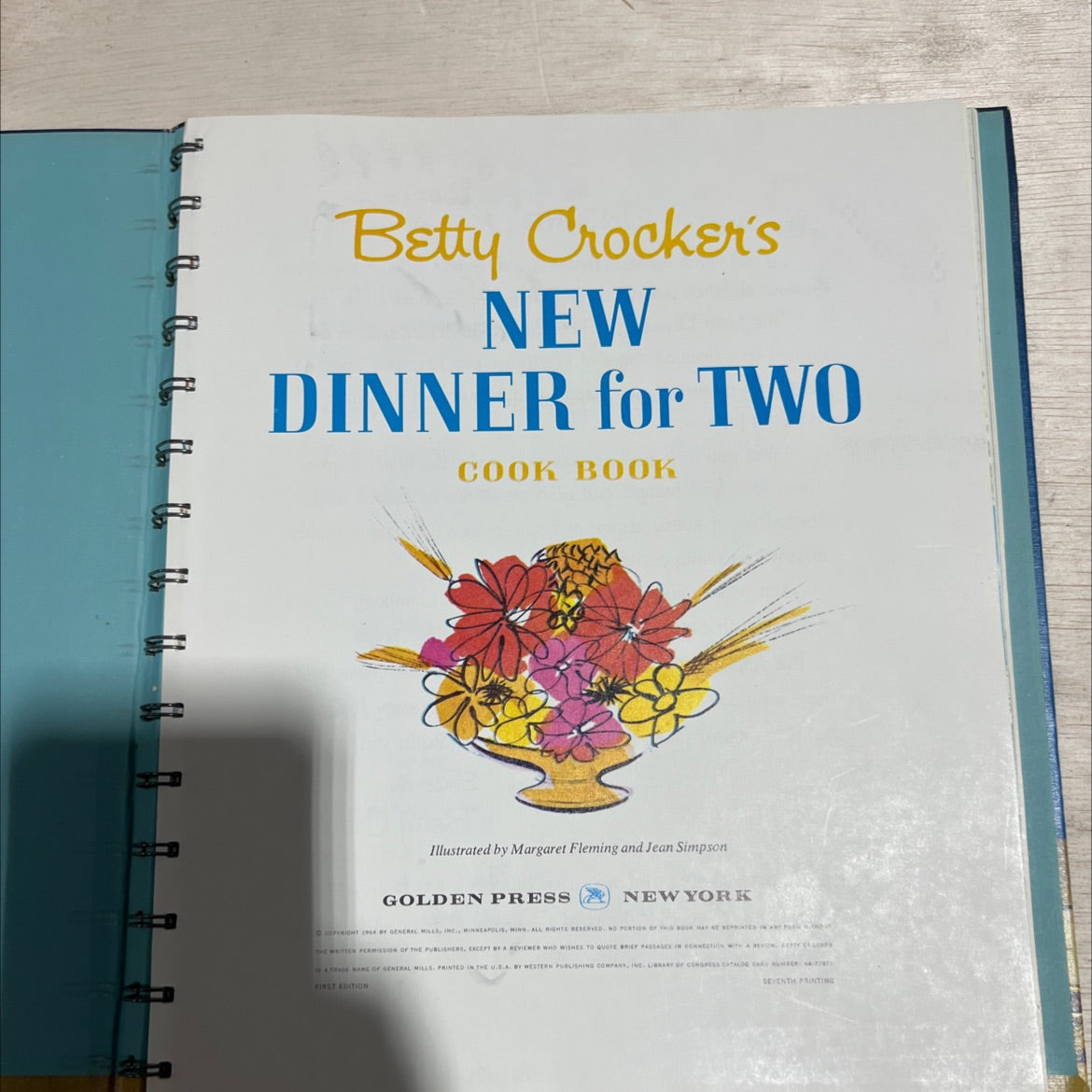 betty crocker's new dinner for two cook book book, by unknown, 1964 Hardcover