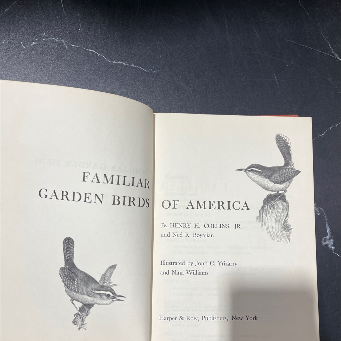 familiar garden birds of america book, by henry h. collins, jr. and ned r. boyajian, 1965 Hardcover
