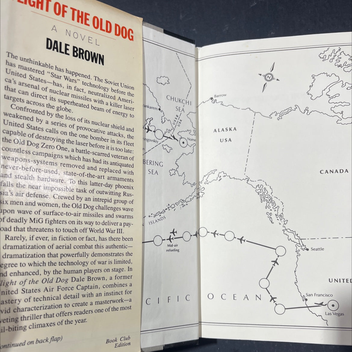 flight of the old dog book, by dale brown, 1987 Hardcover