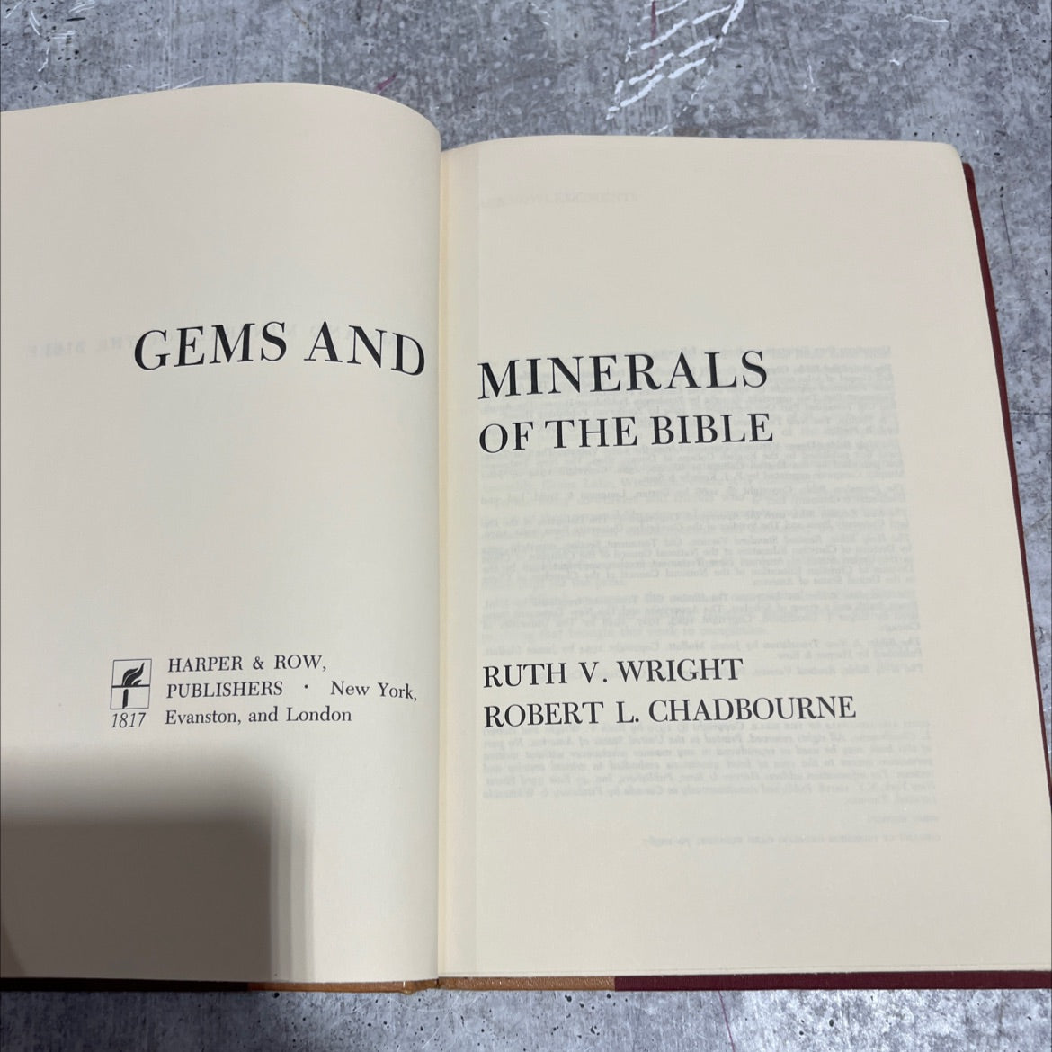 holy bible gems and minerals of the bible book, by ruth v. wright, robert l. chadbourne, 1970 Hardcover