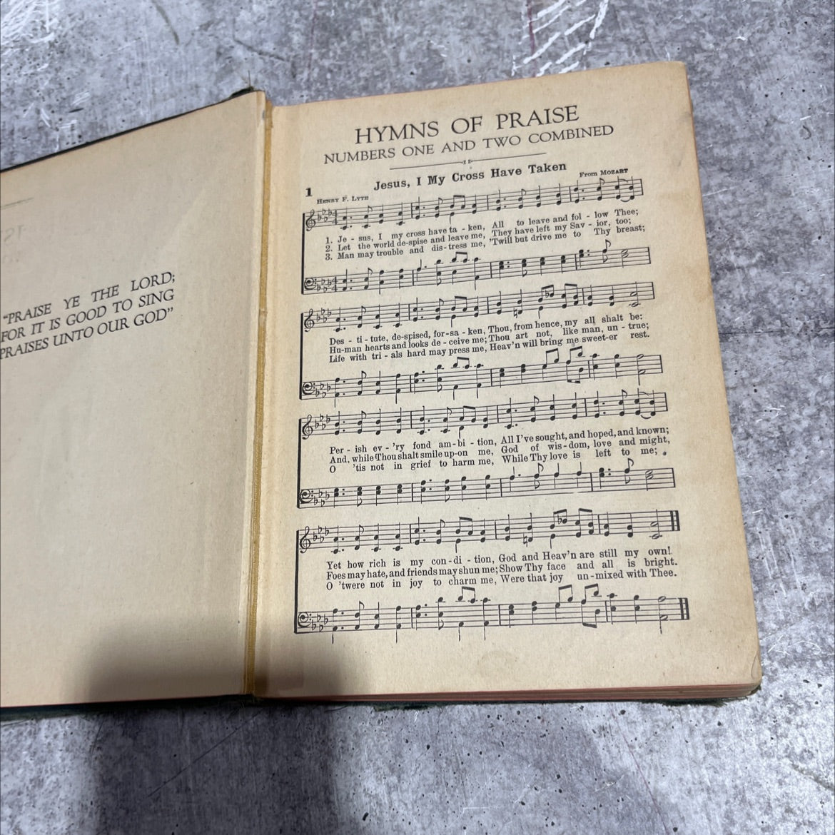 hymns of praise numbers one and two combined for the church and sunday school book, by F. G. Kingsbury, 1943 Hardcover