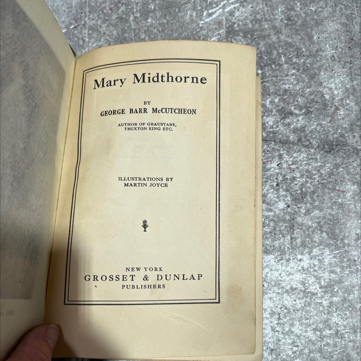 mary midthorne book, by george barr mccutcheon, 1911 Hardcover