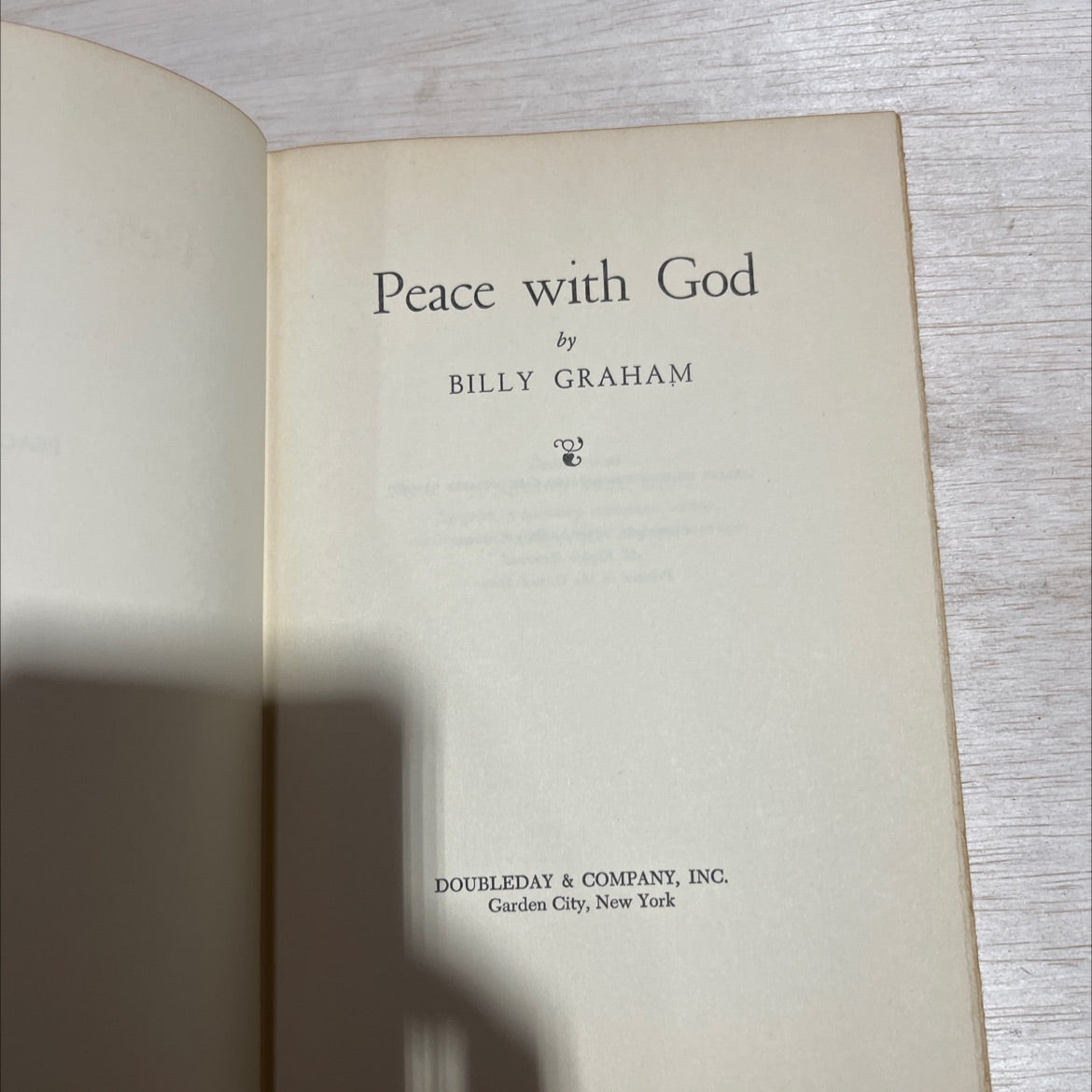 peace with god book, by billy graham, 1953 Hardcover