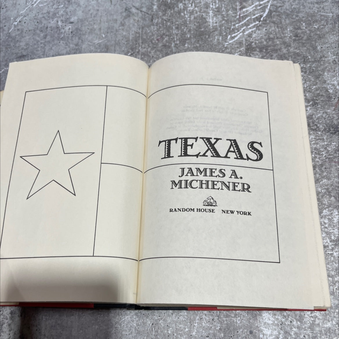 texas book, by james a. michener, 1985 Hardcover