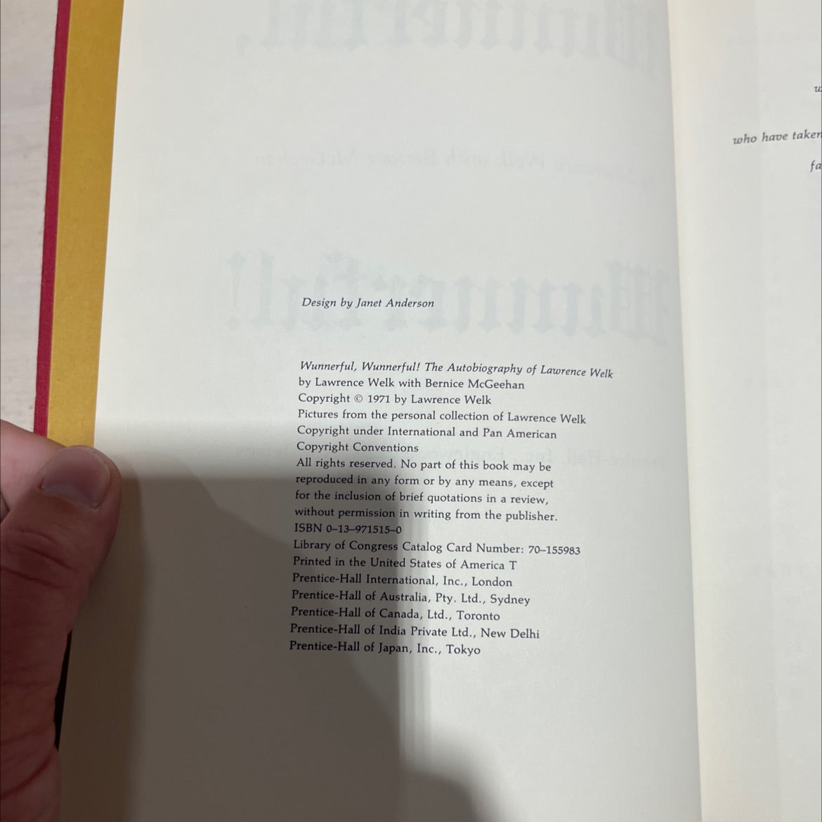 SIGNED the autobiography of lawrence welk wunnerful book, by lawrence welk with bernice mcgeehan, 1971 Hardcover