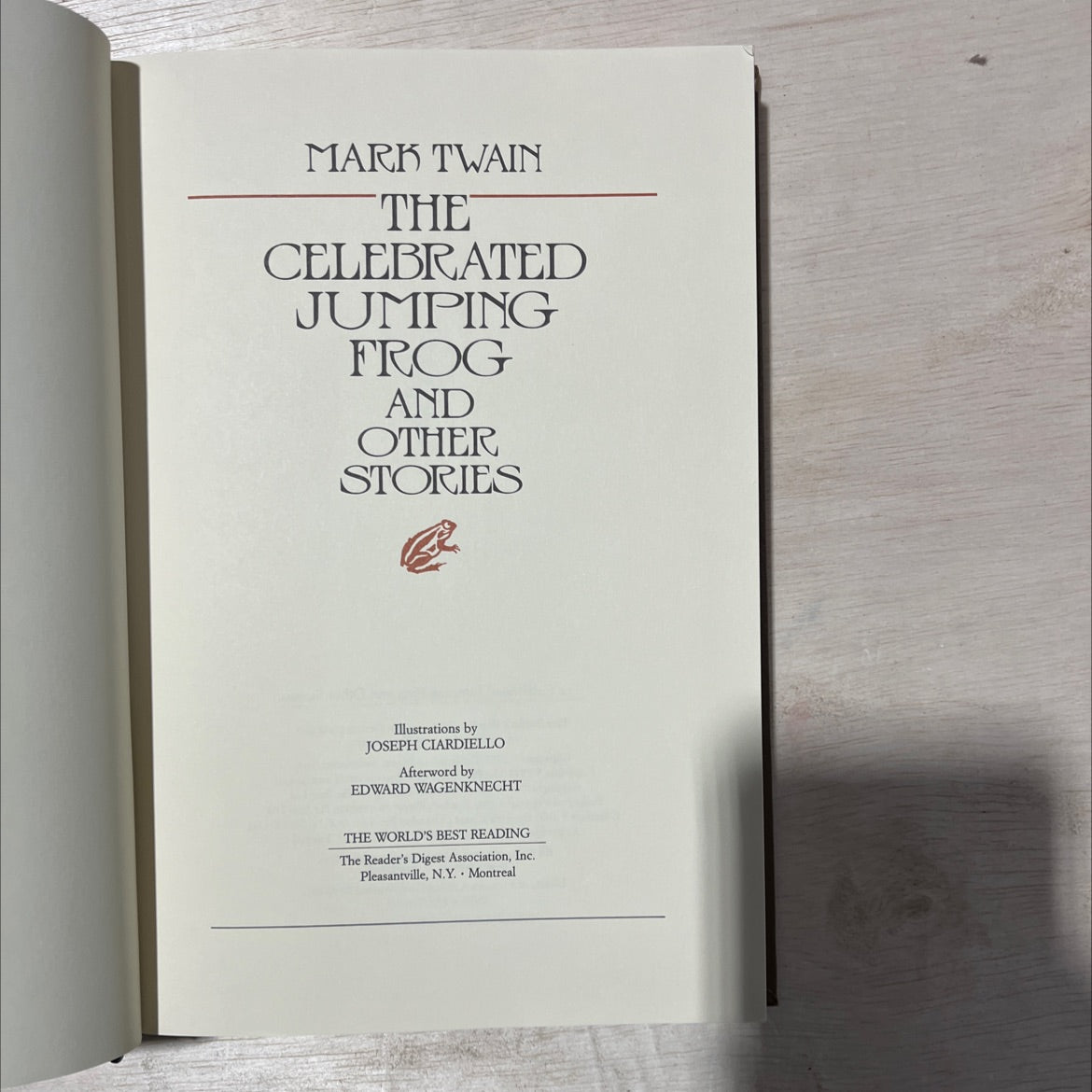 the celebrated jumping frog and other stories book, by mark twain, 1992 Hardcover