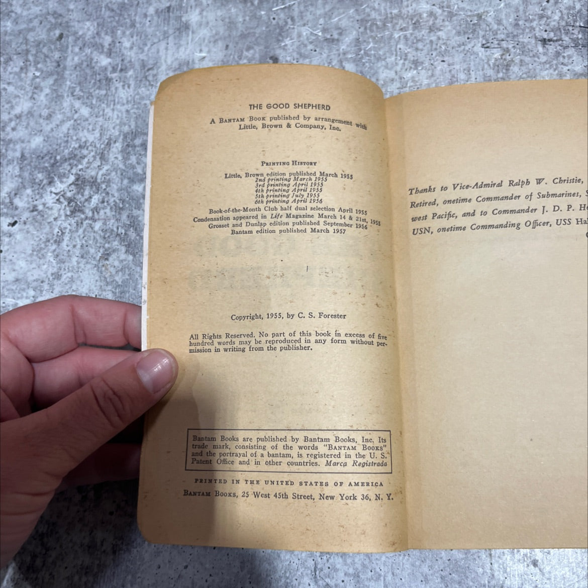 the good shepherd book, by c. s. forester, 1957 Paperback