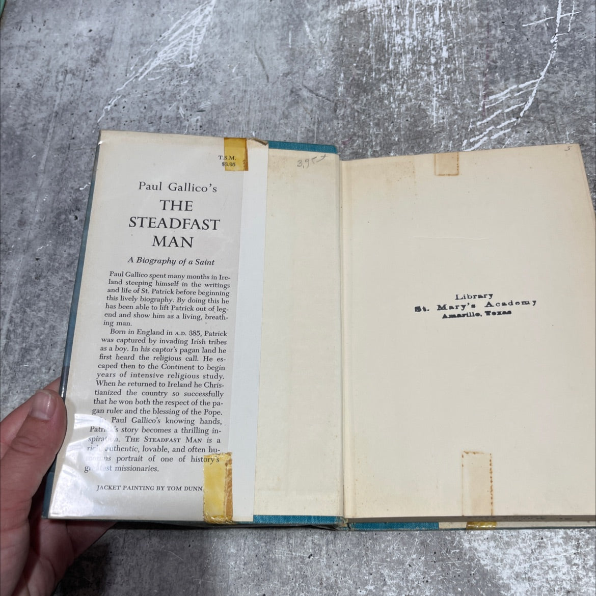 the steadfast man a biography of st. patrick book, by paul gallico, 1958 Hardcover