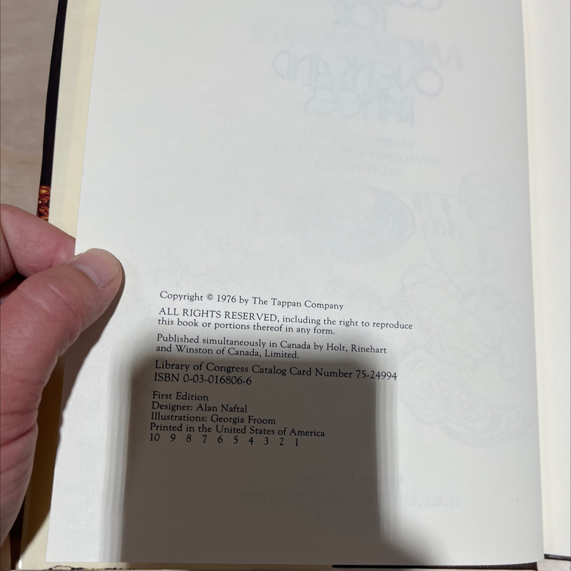 the tappan creative cookbook for microwave ovens and ranges book, by sylvia schur, 1976 Hardcover