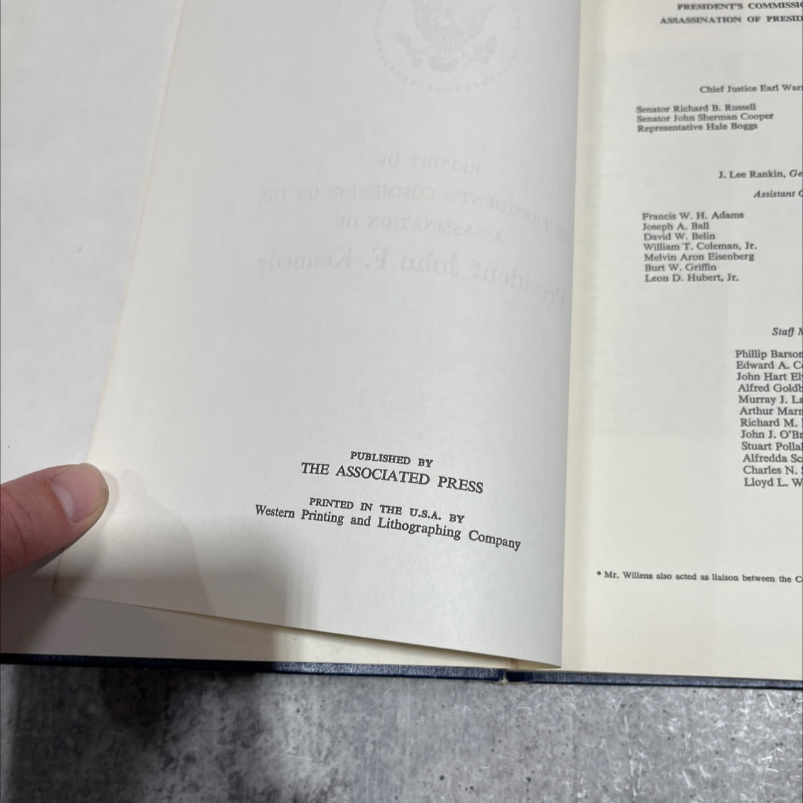 the warren report book, by president's commission on the assassination of president john f. kennedy, 1964 Hardcover