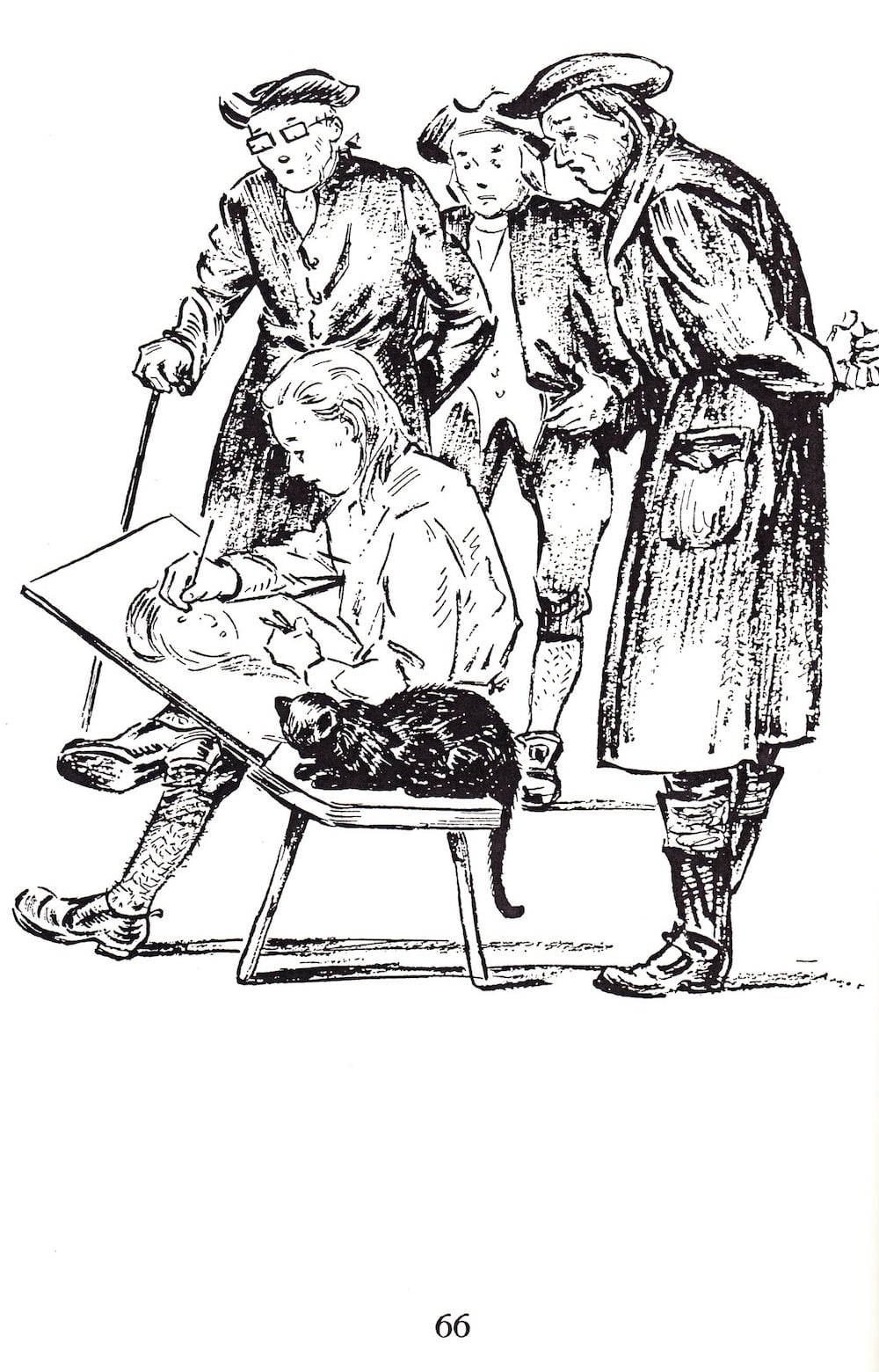 Benjamin West and His Cat Grimalkin